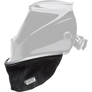 Split Leather Helmet Bib with Press Fit Seal - Black, Leather, Warranted Against Manufacturing Defects (Not Subject to Warranty After Use)