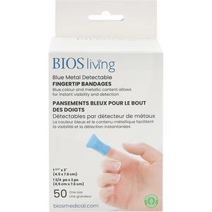 Blue Bandages - Fingertip, 3", 1-3/4", Fabric Metal Detectable, Sterile, Non-Medical
