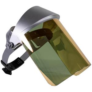 Heat Reflective Face Shield - 8", 14", 0.1", Polycarbonate, Gold, Ratchet, None