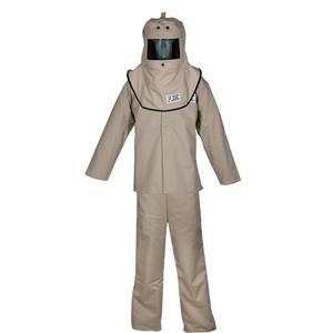 CAT™ XL Arc Flash Hood, Coat & Bib Suit Set - 40 cal/cm², 4, Khaki, X-Large