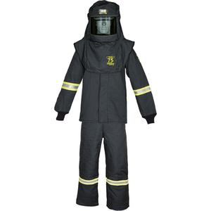 TCG™ 2XL Arc Flash Coat Kit - 75 cal/cm², 4, NFPA 70E/ASTM F1959/ASTM F1506/Meets/Exceeds CSA Z462/ANSI Z87.1/ASTM F2178, Hood; Coat; Bib; Hood Ventilation System & Light, 2X-Large, ANSI/ISEA Z89.1