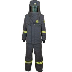 TCG™ Large Arc Flash Coat Kit - 140 cal/cm², 4, NFPA 70E/ASTM F1959/ASTM F1506/Meets/Exceeds CSA Z462/ANSI Z87.1, Hood; Coat; Bib; Hood Ventilation System & Light, Large, ANSI/ISEA Z89.1, ANSI/ISEA 125