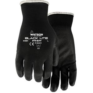 391 Stealth Black Lite Gloves - X-Small, Small, Medium, Large, X-Large, 2X-Large, Polyester, Polyurethane, Dipped Palm, Unlined, EN 388 Level 4, EN 388 Level 1, EN 388 Level 3, EN 388 Level 1