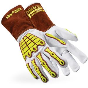 HeatArmor® 5056IMP Welding Gloves - X-Small, Aramid/Steel, Grain Goatskin, ANSI/ISEA 105-2024 Level 4, ANSI/ISEA 105-2024 Level A9, ANSI/ISEA 105-2024 Level 3, ANSI/ISEA 138-2019 Level 1