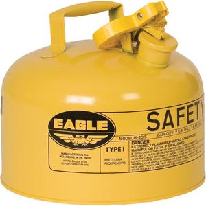 Safety Can for Diesel - Galvanized Steel, 2.5 US gal., Yellow, I, FM Approved/UL/ULC Listed, OSHA, NFPA, CARB, New York City Fire Code Title 29 FC 2204.4.4.1.1