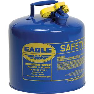 Safety Can for Kerosene - Galvanized Steel, 5 US gal., Blue, I, FM Approved/UL/ULC Listed, OSHA, NFPA, CARB, 13.5" H x 12.5" D (34.3 cm H x 31.8 cm D)