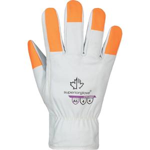 Endura Pro™ High-Visibility Cut-Resistant Gloves - 2X-Large, Non-Knit, Cowhide, Not Coated, Not Coated, ASTM ANSI Level A6, ANSI/ISEA 105 Level 4, Unrated, ANSI/ISEA 105 Level 4, Unrated