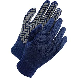 Deny® Wool Glove with PVC Grip - Large, Glove, Blue & Grey