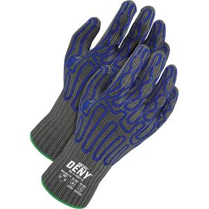 Deny® Coated Cut-Resistant Food Contact Gloves - 10, 7, HPPE, Silicone, Lines, ASTM ANSI Level A9/EN 388 Level F, EN 388 Level 3, EN 388 Level 4, Unrated, Unrated, EN 407 Level 2, EN 1186