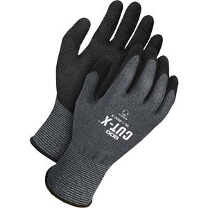 Cut-X® Cut-Resistant Touchscreen Gloves - 10, 15, HPPE, Polyurethane, Dipped Palm, ASTM ANSI Level A5, ANSI/ISEA 105 Level 6, Unrated, ANSI/ISEA 105 Level 5, Unrated, Grey & Black