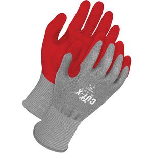 Cut-X® Cut-Resistant Touchscreen Gloves - 10, 18, HPPE, Foam Nitrile, Dipped Palm, ASTM ANSI Level A9, ANSI/ISEA 105 Level 6, Unrated, ANSI/ISEA 105 Level 4, Unrated, Grey & Red