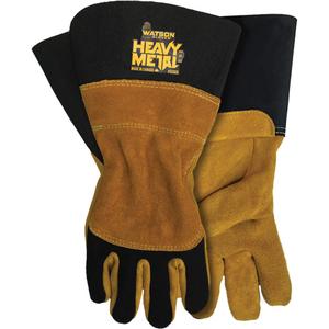 Black Velvet Mig/Stick Welding Gloves - Small, Medium, Large, X-Large, 2X-Large, Cutshield™, Grain Elkhide, ANSI/ISEA 105 Level A5, ANSI Level 2, Welding, Construction, Utilities