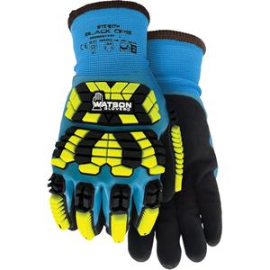 9393TPR Stealth Black Ops Winter Impact Gloves - Small, Medium, Large, X-Large, 2X-Large, Knit Wrist, Foam Latex, ANSI/ISEA 138 Level 2, ANSI/ISEA 105 Level A4 & EN 388 Level D, ANSI/ISEA 105 Level 3 & EN 388 Level 2