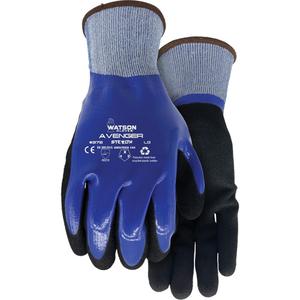 372 Stealth Avenger Gloves - Small, Medium, Large, X-Large, 2X-Large, 15, RPET, Nitrile, Full Dip, Unlined, ANSI/ISEA Level 4 & EN 388 Level 4, EN 388 Level 1, EN 388 Level 2