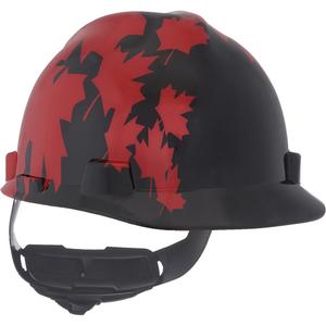 Specialty V-Gard® Hard Hat - Ratchet, Black/Red