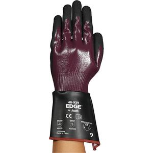EDGE® 48-939 Gauntlet Gloves - 6, 7, 8, 9, 10, 11, 12, 13, HPPE/Spandex/Polyester, Nitrile, Dipped Palm, ASTM ANSI Level A4, EN 388 Level 4/ANSI/ISEA 105 Level 6, EN 388 Level 4, EN 388 Level 3/ANSI/ISEA 105 Level 2