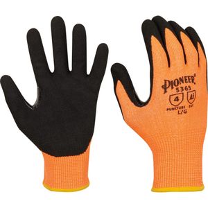 Touchscreen-Compatible Cut-Resistant Gloves - 2X-Large, 13, HPPE/Polyester, Nitrile, Dipped Palm, ASTM ANSI Level A5, ANSI/ISEA 105 Level 5, Unrated, ANSI/ISEA 105 Level 4, Unrated