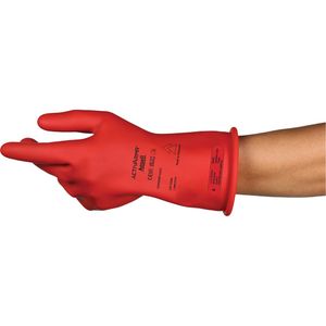 ActivArmr® RIG R011RUL Ultra-Lightweight Electrical Insulated Gloves - 010-LVKS735 - 7, 11" L, 0, Red, Smooth, Natural Rubber Latex, Straight