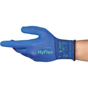 HyFlex® 11-814 Gloves - 010-LVKS751 - 2X-Large/11, 18, Nylon/Spandex, Foam Nitrile, Dipped Palm, EN 388 Level 1/ASTM ANSI Level A1/EN 388 Level A, EN 388 Level 3/ANSI/ISEA 105 Level 3, EN 388 Level 2