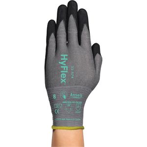HyFlex® 11-574 Cut-Resistant Gloves - 010-LVKS761 - 2X-Small/5, 21, Intercept™, Foam Nitrile, Dipped Palm, ASTM ANSI Level A4/EN 388 Level D, EN 388 Level 3/ANSI/ISEA 105 Level 3, EN 388 Level 3
