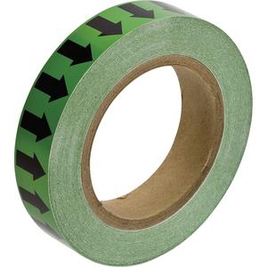Directional Arrow Pipe Marker Tape - Black on Green, 90', 1"