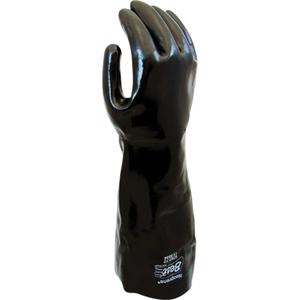 Chemical Resistant Gloves - One Size, 16", 70-mil, Straight, Neoprene, Cotton, EN 374:2016-1 Type A/EN 374:2016-5, AKLMOPST, 72, Smooth, Black