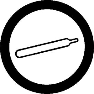 WHMIS Pictogram - Compressed Gas - Vinyl, Sheet, 1-1/2", 1-1/4"