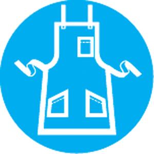 Right to Know Pictogram Labels - Apron - Vinyl, Sheet, 1-1/2", 1-1/4"