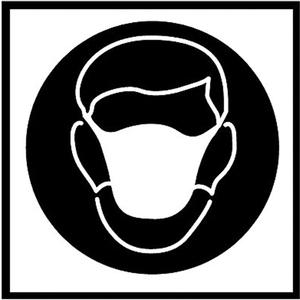 Right to Know Pictogram Labels - Dust Mask - Vinyl, Sheet, 3/4", 5/8"