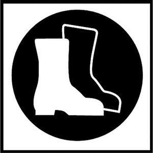 Right to Know Pictogram Labels -Boots - Vinyl, Sheet, 3/4", 5/8"