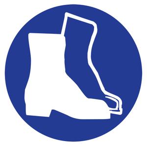 Right to Know Pictogram Labels -Boots - Vinyl, Sheet, 1-1/8", 1"