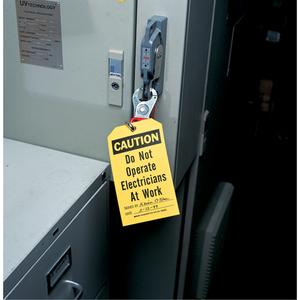 Safety Tags - English, Plastic, 3", 5-3/4", Caution Do Not Close This Valve