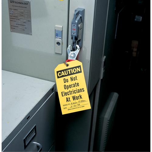 Safety Tags - English, Plastic, 3", 5-3/4", Caution Do Not Close This Valve