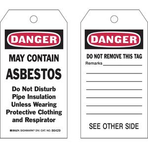 Safety Tags - English, Plastic, 3", 5-3/4"