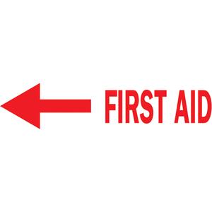 "Fire Aid" Sign - Plastic, 10", 14", Bolt-On, English with Pictogram, First Aid, First Aid w/Left Arrow