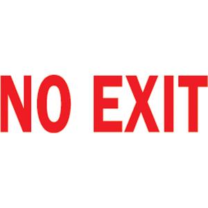 "No Exit" Sign - Aluminum, 7", 10", Bolt-On, English, Admittance and Exit/Fire and Emergency, No Exit