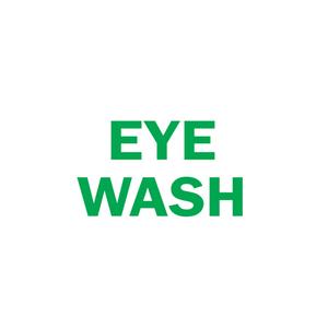 "Eye Wash" Sign - Plastic, 10", 14", Bolt-On, English, First Aid, Eye Wash