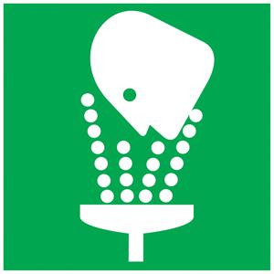 Emergency Eyewash Sign - Aluminum, 7", 10", Bolt-On, Pictogram, First Aid, Eye Wash Pictogram