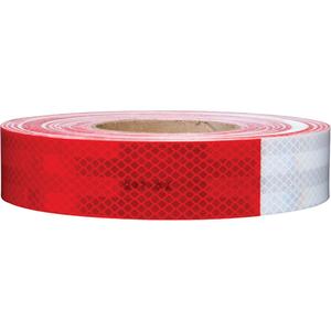3M™ Scotchlite™ Diamond Grade™ Conspicuity Sheeting Series 985 - Strips, 2", 12", 24", Red & White, ALTERNATING 6" WHITE THEN 6" RED, 100, Inquire about other colours and sizes, Package