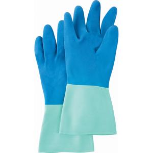 Protector™ Gloves - 2X-Large/10/10.5, Small/6/6.5, Medium/7/7.5, Large/8/8.5, X-Large/9/9.5, 13", 28-mil, Straight, Nitrile, Flock-Lined, EN 374:2016-1 Type B/EN 374:2016-2/EN 374:2016-5, KPS, 72, Embossed