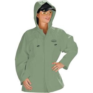 Hurricane Flame Retardant/Oil Resistant Rain Suits - Jacket - Small, Medium, Large, X-Large, 2X-Large, 3X-Large, Green, CGSB 155.20, 0.45 mm