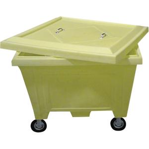 Extra Large Tote with 4" Wheels - 223 US gal., 51.5" L x 47.25" W x 38"H, 42.5" L x 37" W x 28" H, 223 US gallons, 500 lbs.