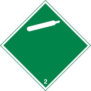 Non-Toxic Gas TDG Placard - Plastic, 2.2, 10-3/4"