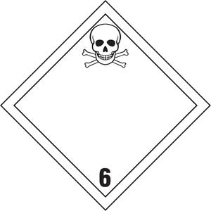 Toxic Materials TDG Placard - Plastic, 6.1, 10-3/4"