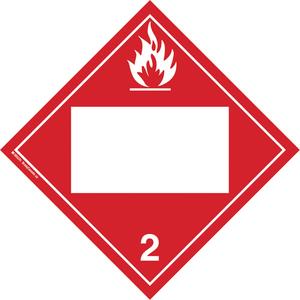 Flammable Gases TDG Placard - Plastic, 2.1, 10-3/4"