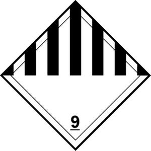 Miscellaneous Danger TDG Placard - Plastic, 9, Plant Air, 10-3/4" x 10-3/4"