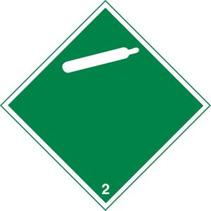Non-Flammable Gas TDG Placard - Adhesive Vinyl, 2.2, 10-3/4"