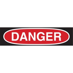 "Danger" Sign - Polystyrene, 7", 10", Adhesive, English, OSHA Header Sign, Black/red on white