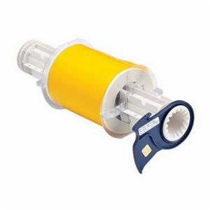 Indoor-Outdoor Label Printer Tape - Vinyl, Yellow, 4", BBP® 85/PowerMark®, 50 feet