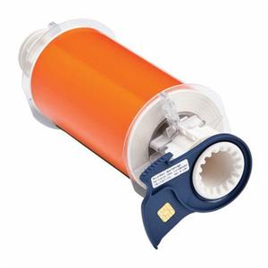 Indoor-Outdoor Label Printer Tape - Vinyl, Orange, 6", BBP® 85/PowerMark®, 50 feet